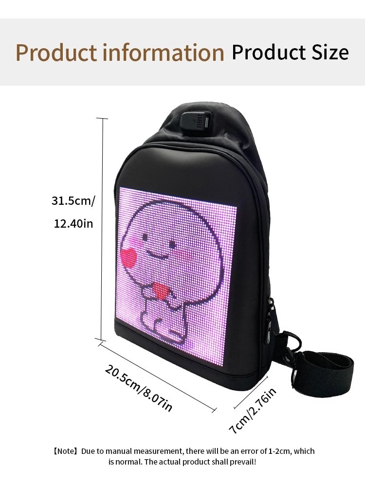 MOCHILA LED TAMAÑO: 20*31*17CM - Imagen 12