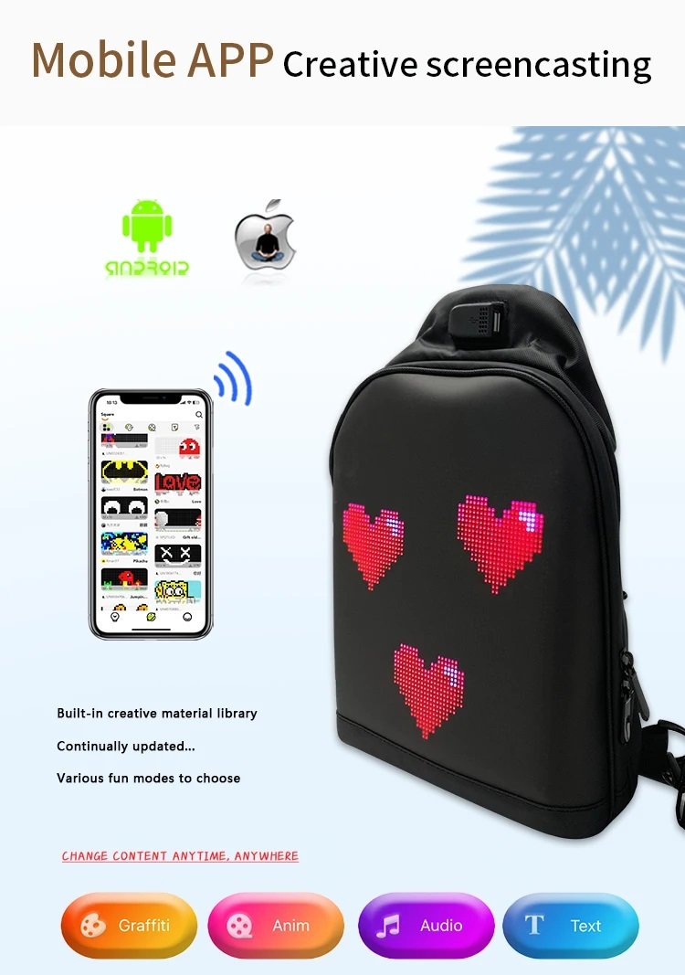 MOCHILA LED TAMAÑO: 20*31*17CM - Imagen 11
