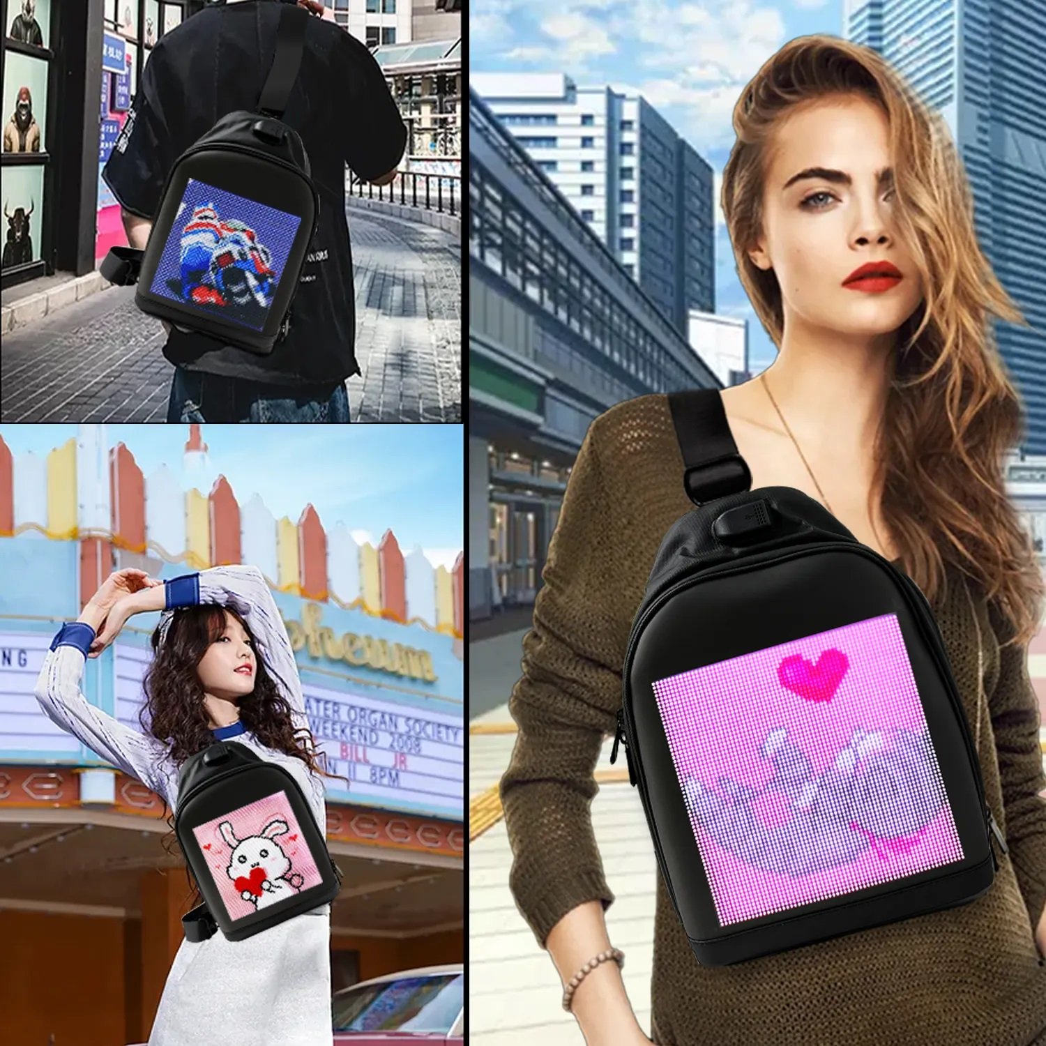 MOCHILA LED TAMAÑO: 20*31*17CM - Imagen 2