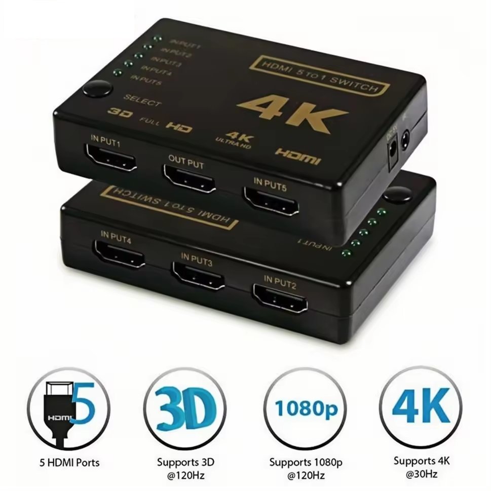 SWITCH CONMUTADOR HDMI 4 K, 5 x1 - Imagen 4