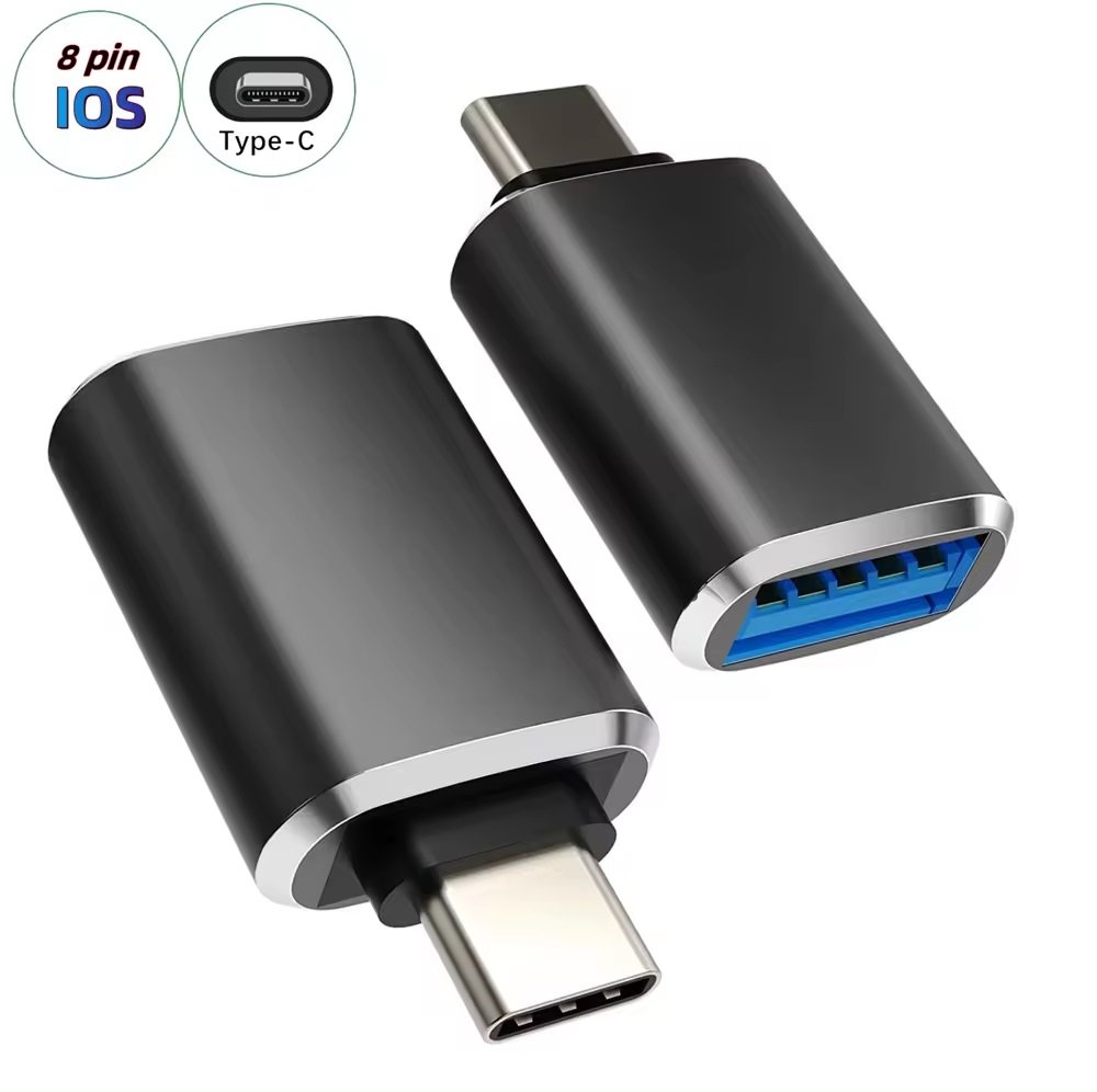 ADAPTADOR OTG ALUMINIO USB 3.0 HEMBRA A USB TIPO-C MACHO