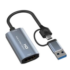 CAPTURADORA DE VIDEO Y AUDIO 4K 2 EN 1, TIPO C / USB 3.0 A HDMI