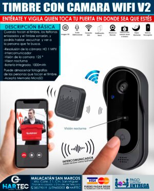 TIMBRE CON CAMARA WIFI V2