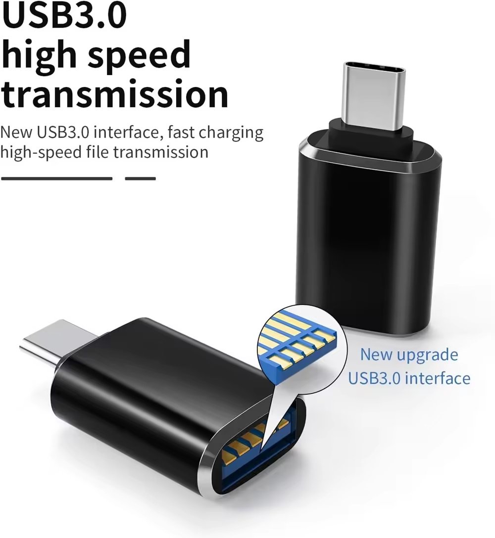 ADAPTADOR OTG ALUMINIO USB 3.0 HEMBRA A USB TIPO-C MACHO - Imagen 2