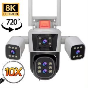 CAMARA PTZ WIFI TRIPLE VISION 16 MPX, 8K + ZOOM OPTICO 10X