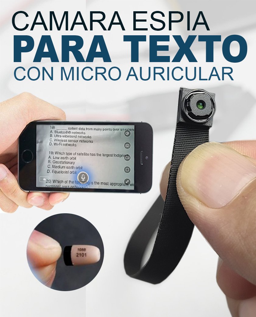MICRO CAMARA ESPIA+URICULAR ESPIA CON ENFOQUE DE TEXTO - Imagen 9