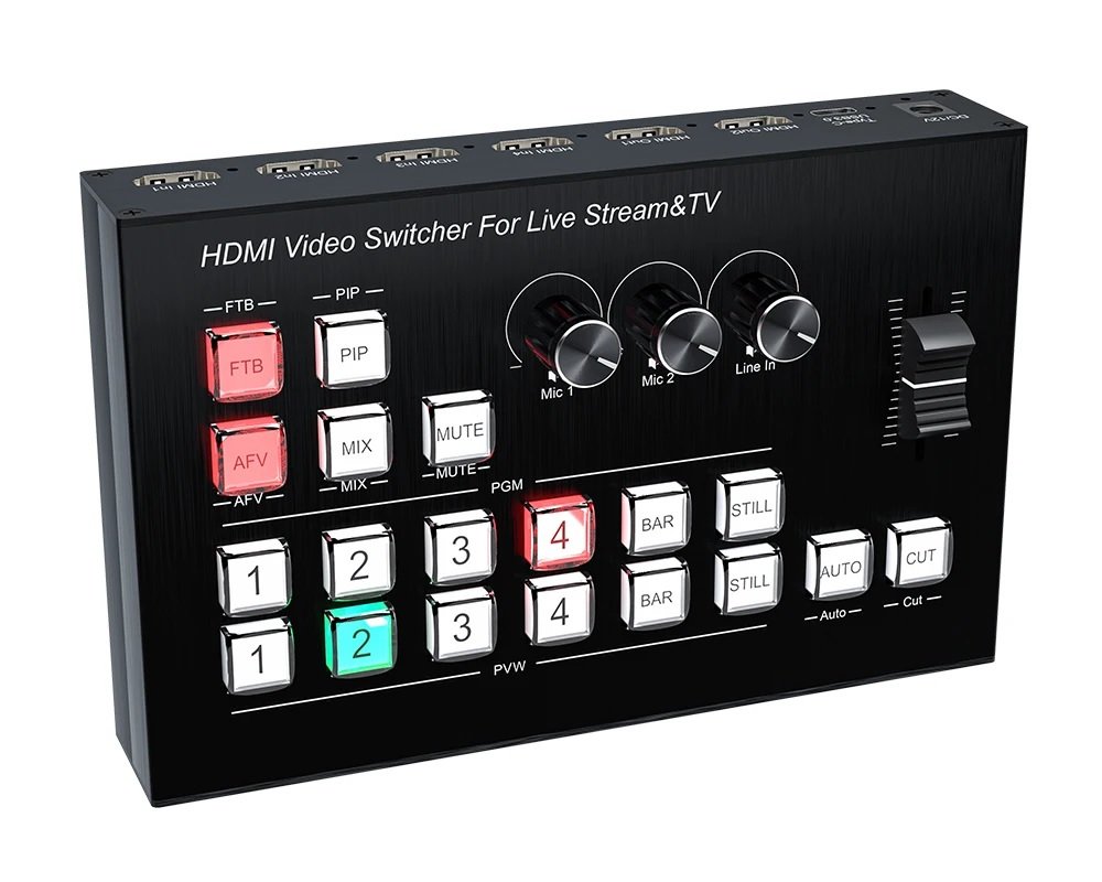 MEZCLADOR Y CONMUTADOR DE VIDEO Y AUDIO 4 CH. 2 MPX. M1 - Imagen 2