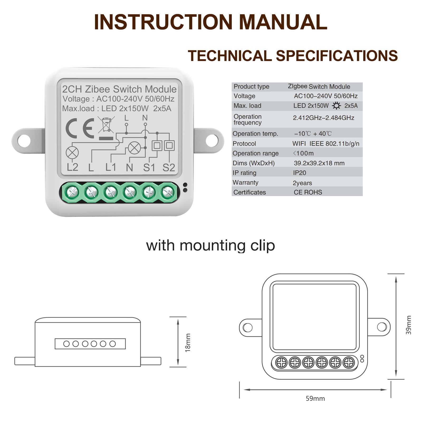 MINI MODULO DE INTERRUPTOR INTELIGENTE SIGBEE - Imagen 3