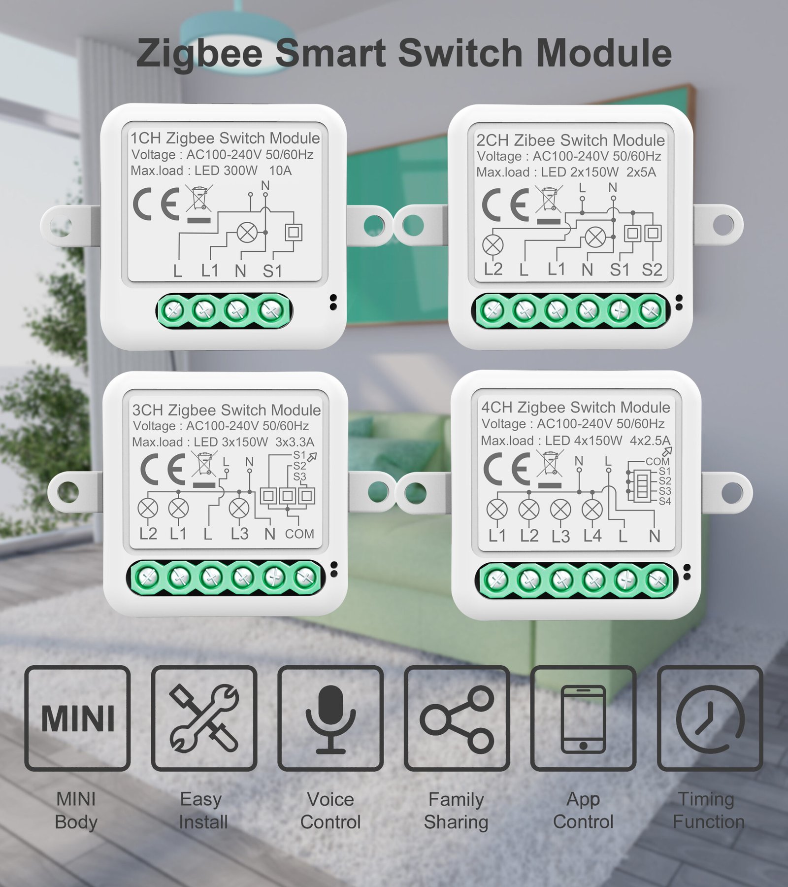 MINI MODULO DE INTERRUPTOR INTELIGENTE SIGBEE - Imagen 2