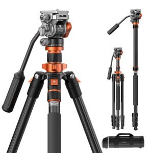 TRIPODE + MONOPIE (2 EN 1), USO PROFESIONAL -PARA VIDEO CÁMARAS Y TELÉFONOS, 210CM