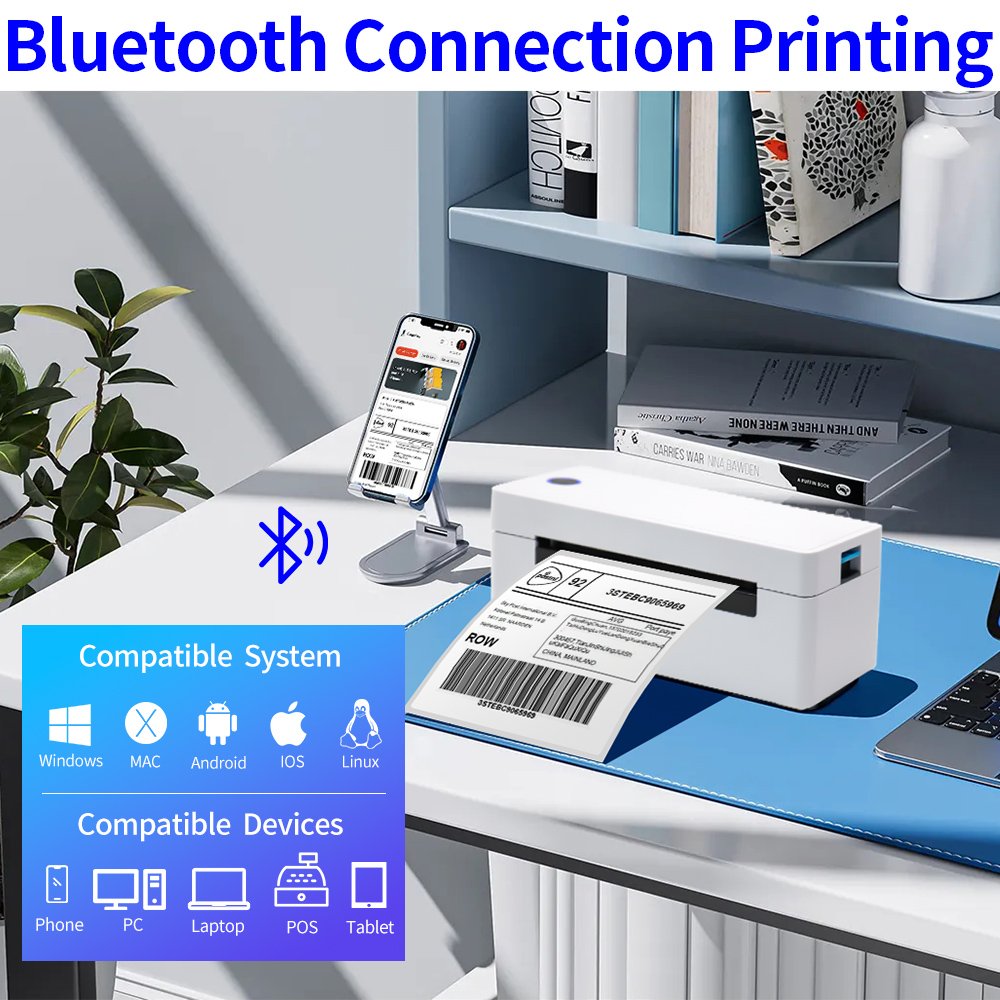 MINI IMPRESORA TERMICA DE TIKET DE HASTA 4 PLGS CON BLUETOOTH/USB - Imagen 3