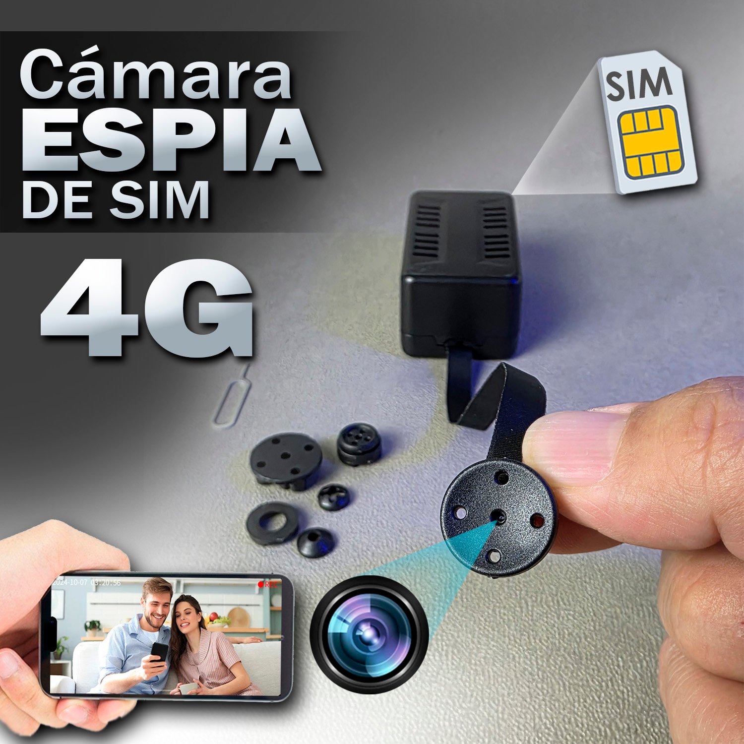 CÁMARA FLEX ESPÍA 4G DE GRAN CAPACIDAD